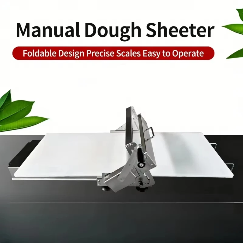 Small Commercial Foldable Dough Sheeter 400 Type Manual Operation Laser Scale No