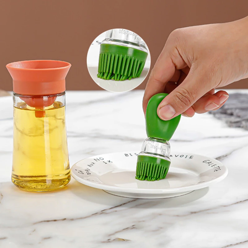 Kitchen Silicone Oil Bottle Oil Brush Baking Barbecue Grill Oil Brush Dispenser Pastry Steak Oil