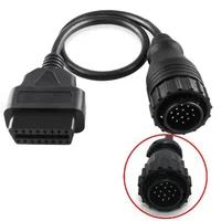 NEW Suitable for Mercedes/Benz 14Pin To 16Pin Automatic Diagnostic Tool Connector Adapter Cable OBD2 Scanner  Circular Socket 2
