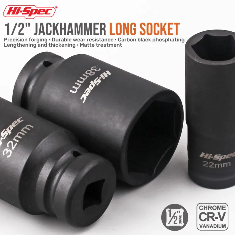 1pc Deep Impact Socket Lengthed Adapter Wrench Head Hexagon Electrical Wrench Socket 36mm 38mm 41mm 6