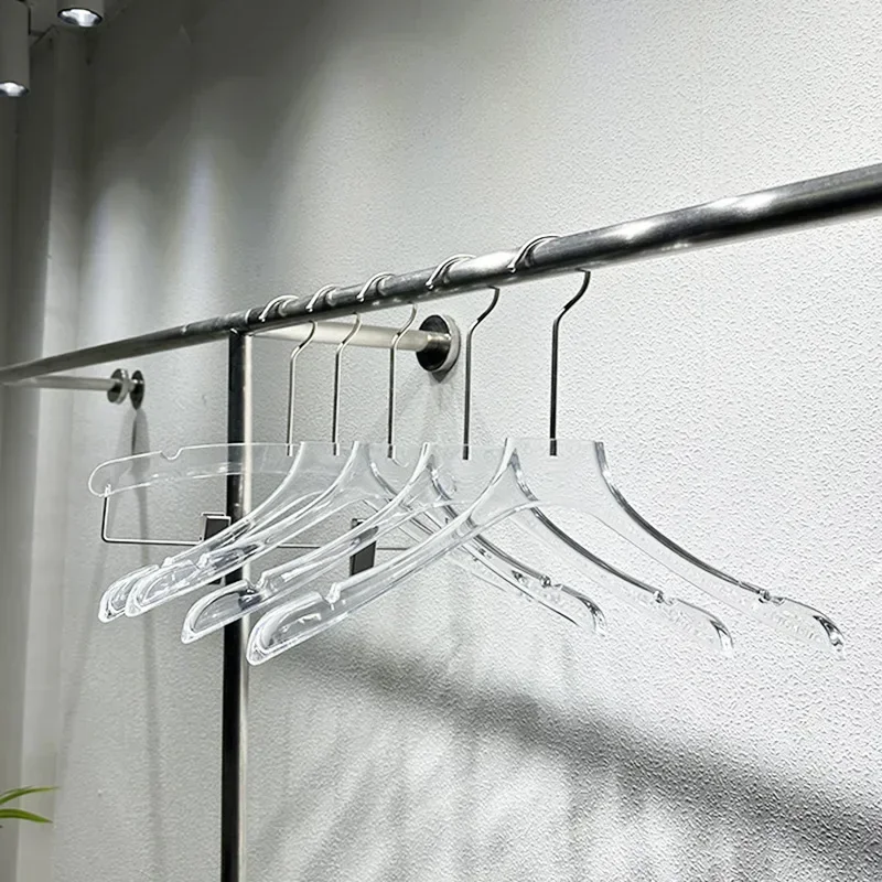 【5 Pcs】Transparent Acrylic Hangers for High-end Clothing Stores 2