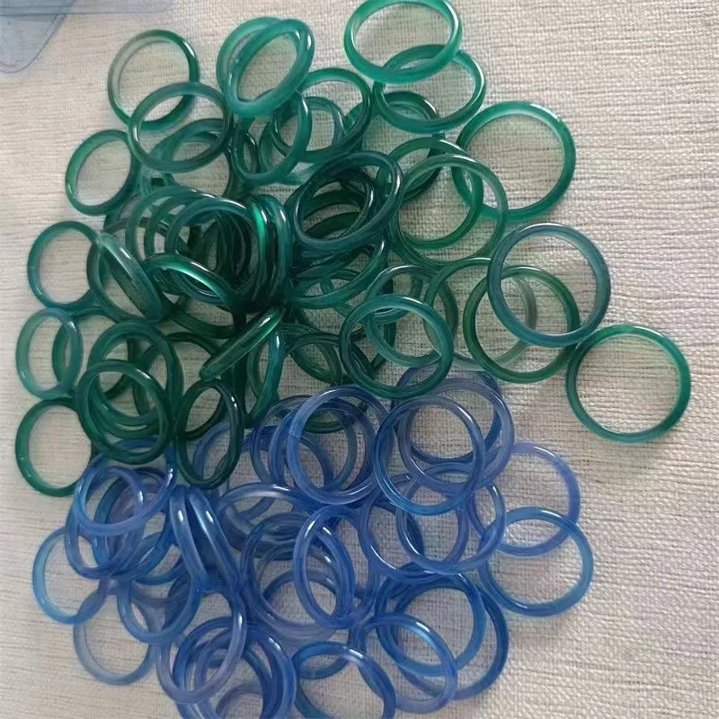 Genuine Natural Jade polychrome Certified Exquisite Elegant Perfect Agate color Positive Ring Lucky Jewelry Wholesale