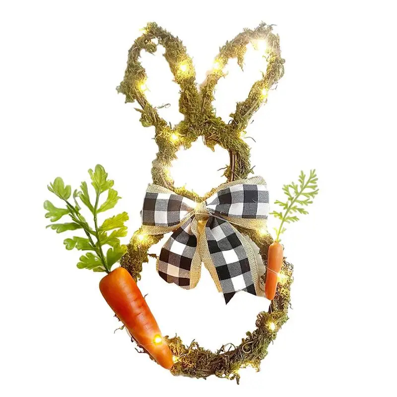 

Easter Wreath Front Door Decoration Easter Bunny Wreath Spring Hanging Welcome Door Garland For Home Garden Decor Ornaments