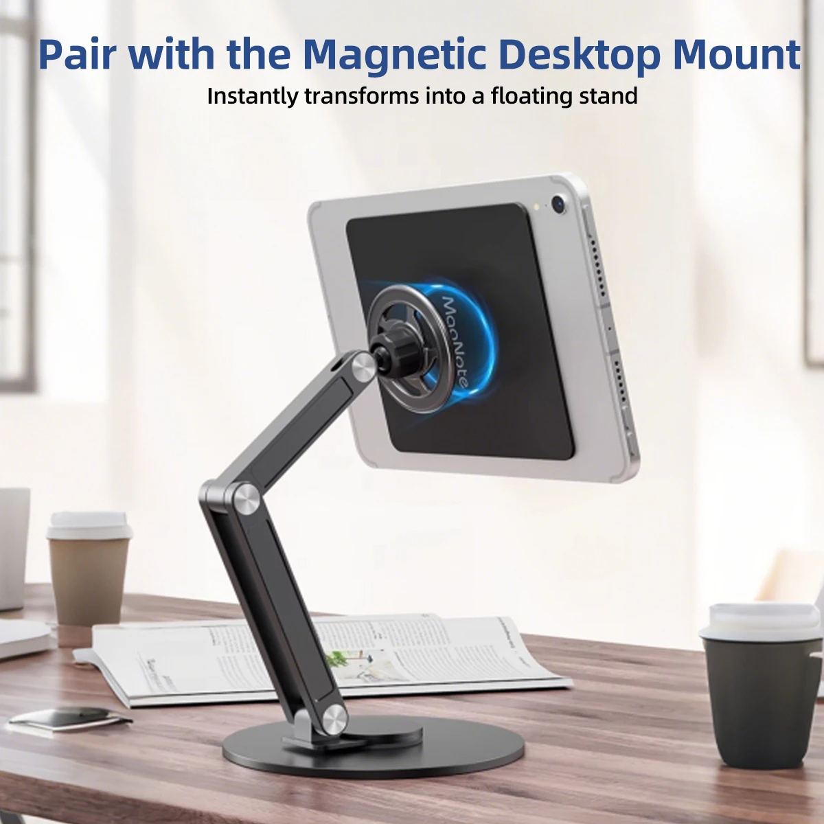 Ultra-Thin Magnetic Tablet Holder with Strong Adhesive
