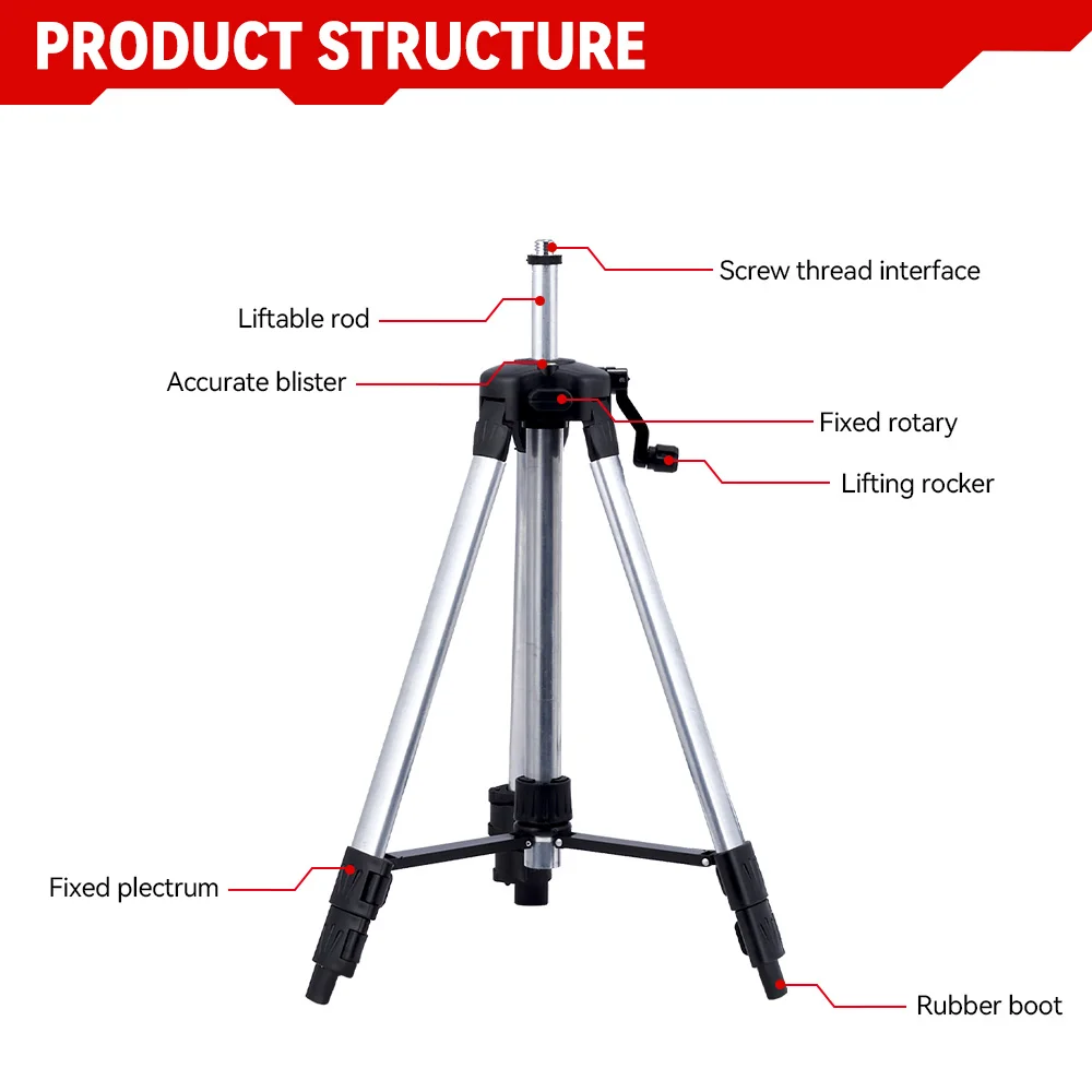 1.2M/1.5M Laser Level Tripod Adjustable Height Thicken Aluminum Stand