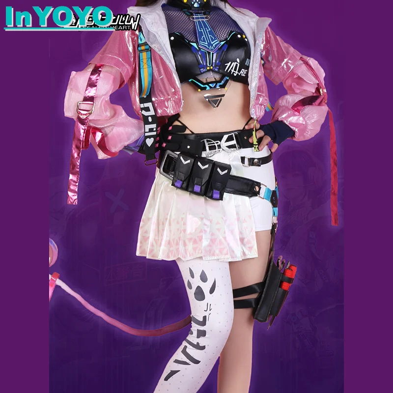 

InYOYO Shen Miao Game Naraka: Bladepoint Cosplay Costume Cool Fashion Uniform Halloween Party Outfit For Women New Skin