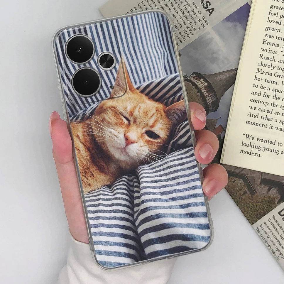 Chic Transparent TPU Silicone Phone Case with Lovely Design Patterns