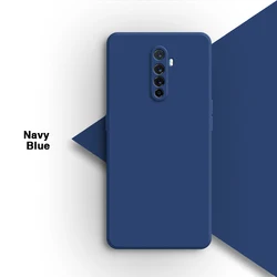 Enhanced Liquid Silicone Back Cover with Lens Protection - Soft High - Quality Phone Case Shell - Realme X2 Pro (Navy Blue)
