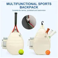 Crossbody Tennis Racket Bag Adjustable Large Capacity Tennis Crossbody Bag with Water Bottle Holder Beauty Sports Fitness Bag 1