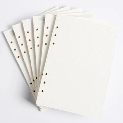 Bloc de papier pour classeur classique à 6 trous, remplissage intérieur, cahiers carnets de feuilles lignées, quadrillées, à points, listes, agenda, planificateur hebdomadaire, mensuel et quotidien A5 A6 