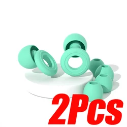 Loop Noise - Canceling Waterproof Ear Plugs for Sleep and Swim, Silicone Hearing Protection for Children (2Pcs Green)