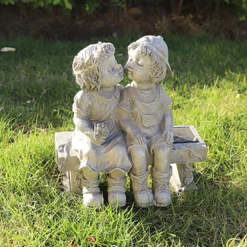 Decorazione da giardino Artigianato in resina Ornamenti per bambini Decorazione creativa americana del cortile 1