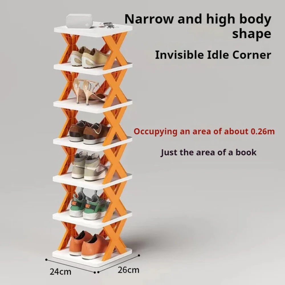 Shoe Rack 2-layers Detachable Stackable Simple Shoes Storage Organizer For Livingroom
