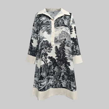 2025 Vintage Printed Mini Dress for Women