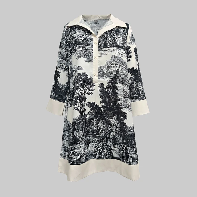 2025 Vintage Printed Mini Dress for Women