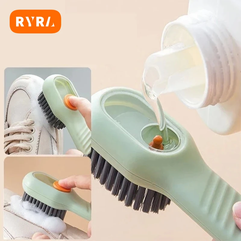 

Multifunctional Soft-Bristled Long Handle Automatic Liquid Discharge Deep Cleaning Shoe Brush Household Laundry Cleaning Brush