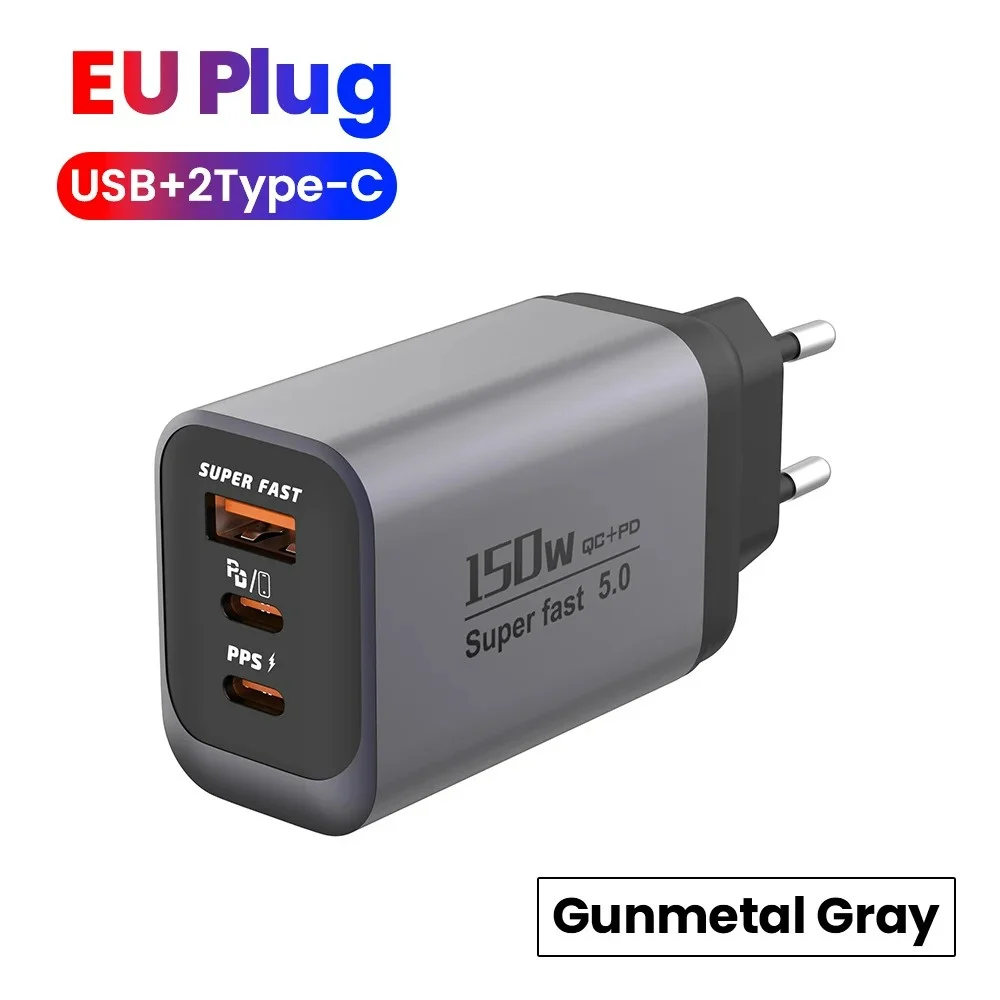 ตัวเลือกสินค้า อะแดปเตอร์ชาร์จ USB-C 150W ชาร์จเร็ว ใช้ได้กับ iPhone Samsung Xiaomi