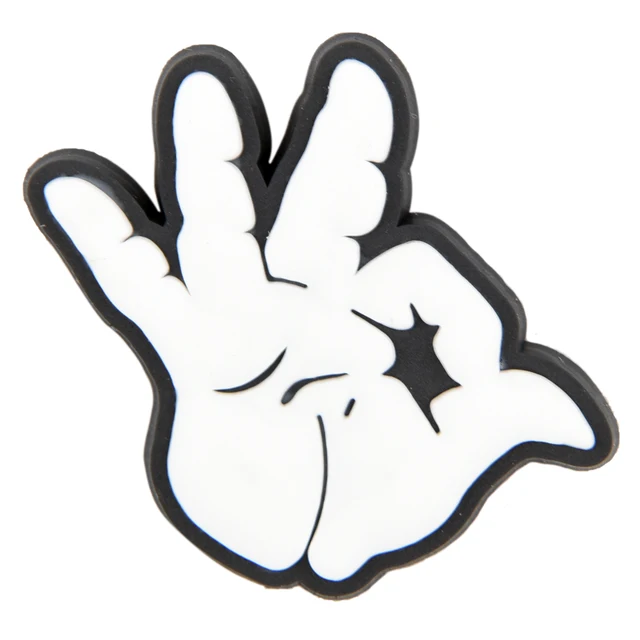 Hot Sale Movie Characters Croc Shoe Charms Women Men Clog Shoes Decorations Gesture Finger-guessing Game Bracelet Accessories p7305