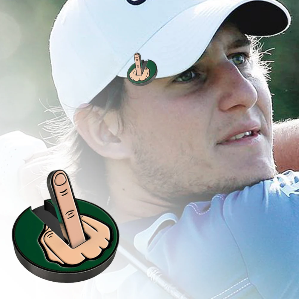 Middle Finger Golf Ball Marker Wear Resist Golf Ball Position Marker Middle Finger Positioning Tool Gift for Golf Enthusiasts