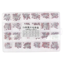 Ceramic Capacitors Kit - Comprehensive Assorted Samples for DIY Projects (2pF to 0.1uF)