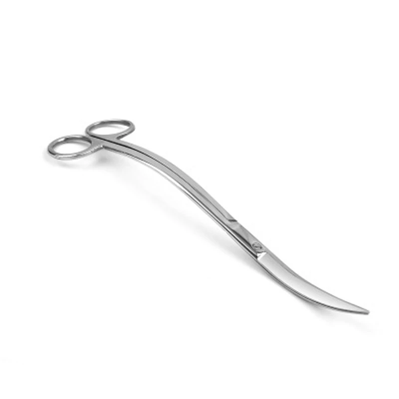 

9.8"Stainless Steel Wave Scissors Aquarium Tank Aquatic Plant Tongs Curved Aquarium Clean Water Grass Scissors Tools for 24BB