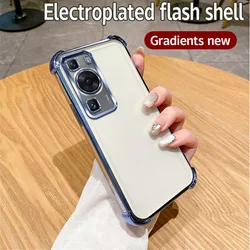 Glitter Plating Shockproof Soft Silicone Phone Case for Pura 70 Pro Plus (10)