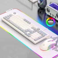 KM800 Mechanical Gaming Keyboard with Mouse 98 Keys Keyboard 4000dpi Colorful Keycap Support Backlight for Phone Tablet Laptop - Image 4