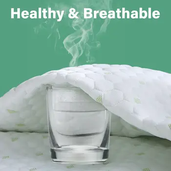 Waterproof Mattress Protector Bamboo Cotton Mattress Cover Fitted Cover T/F/Q/K 5