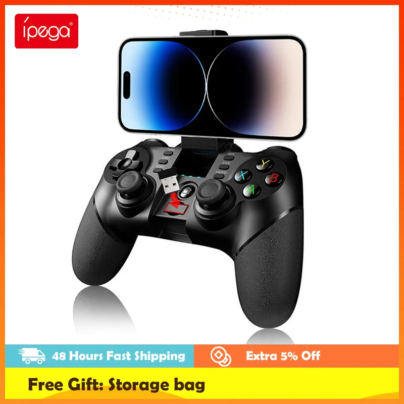 Ipega PG-9076 Bluetooth 2.4G Wireless Gamepad Game Controller Mobile Trigger Gaming Joystick for PS4 Android TV PC Switch