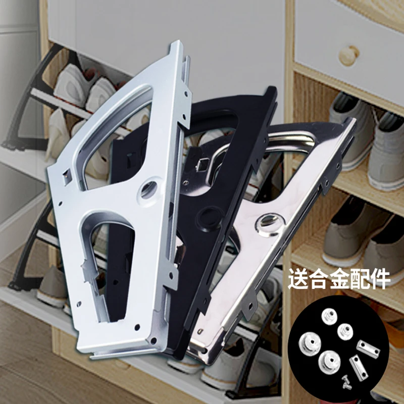 Sapato Gabinete Dobradiças Turning Rack Gaveta Escondida Móveis Acessórios de Dobradiça Flip Plate Frame Pcs Aço Inoxidável