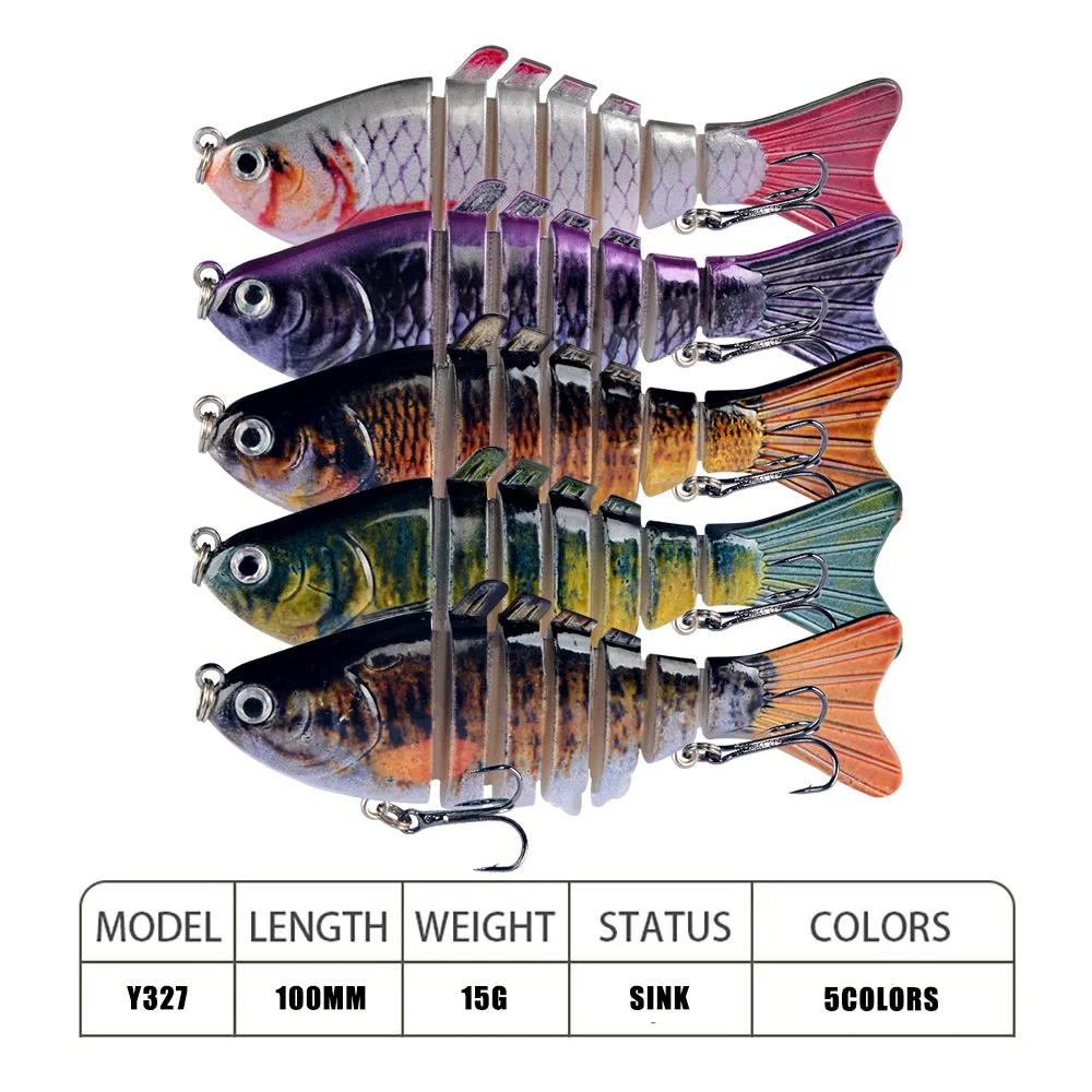 1 Pieces Fishing Lures Multi 6/7 Segments Jointed Hard Bait Wobblers Swimbait Crankbait Swim Bass For Pike Sinking 2