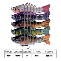 1 Pieces Fishing Lures Multi 6/7 Segments Jointed Hard Bait Wobblers Swimbait Crankbait Swim Bass For Pike Sinking 2