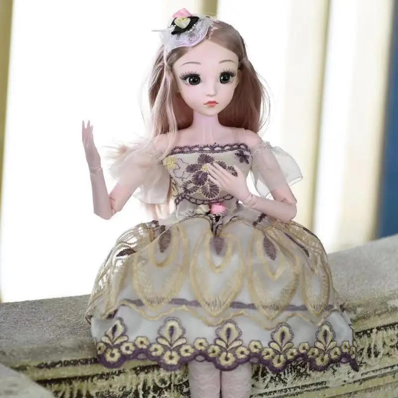 60cm Bjd Doll Fashion Girl 20 Movable Joints Romantic Princess Realistic Baby Dolls For Girls Toys For Children Birthday Gifts - 4