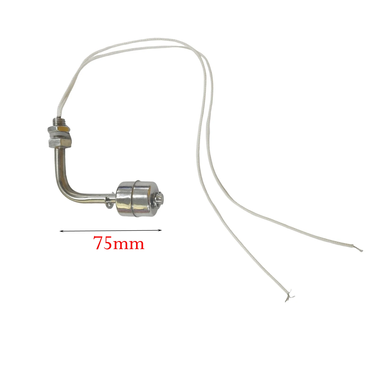 1pc 75/100/150/200/250mm Stainless Steel Float Switch Tank Right Angle Water Level Sensor L Type Float Switch Controller image 9
