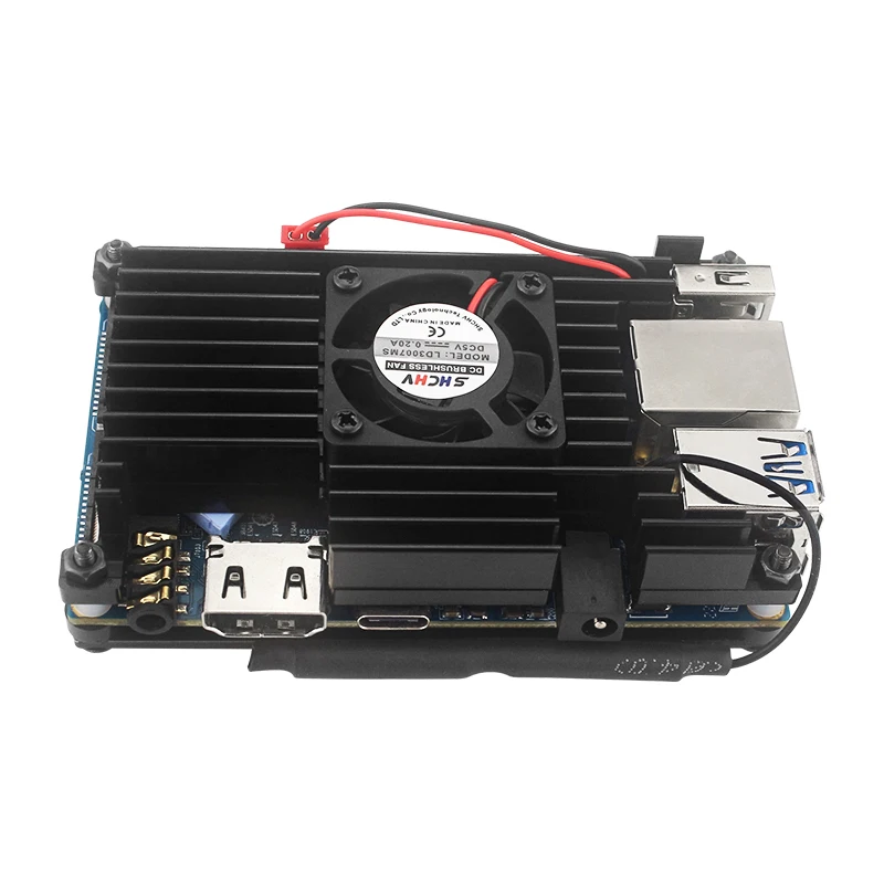 Orange Pi 3 LTS Aluminum Alloy Case with Fan Active Passive Cooling Enclouse Met