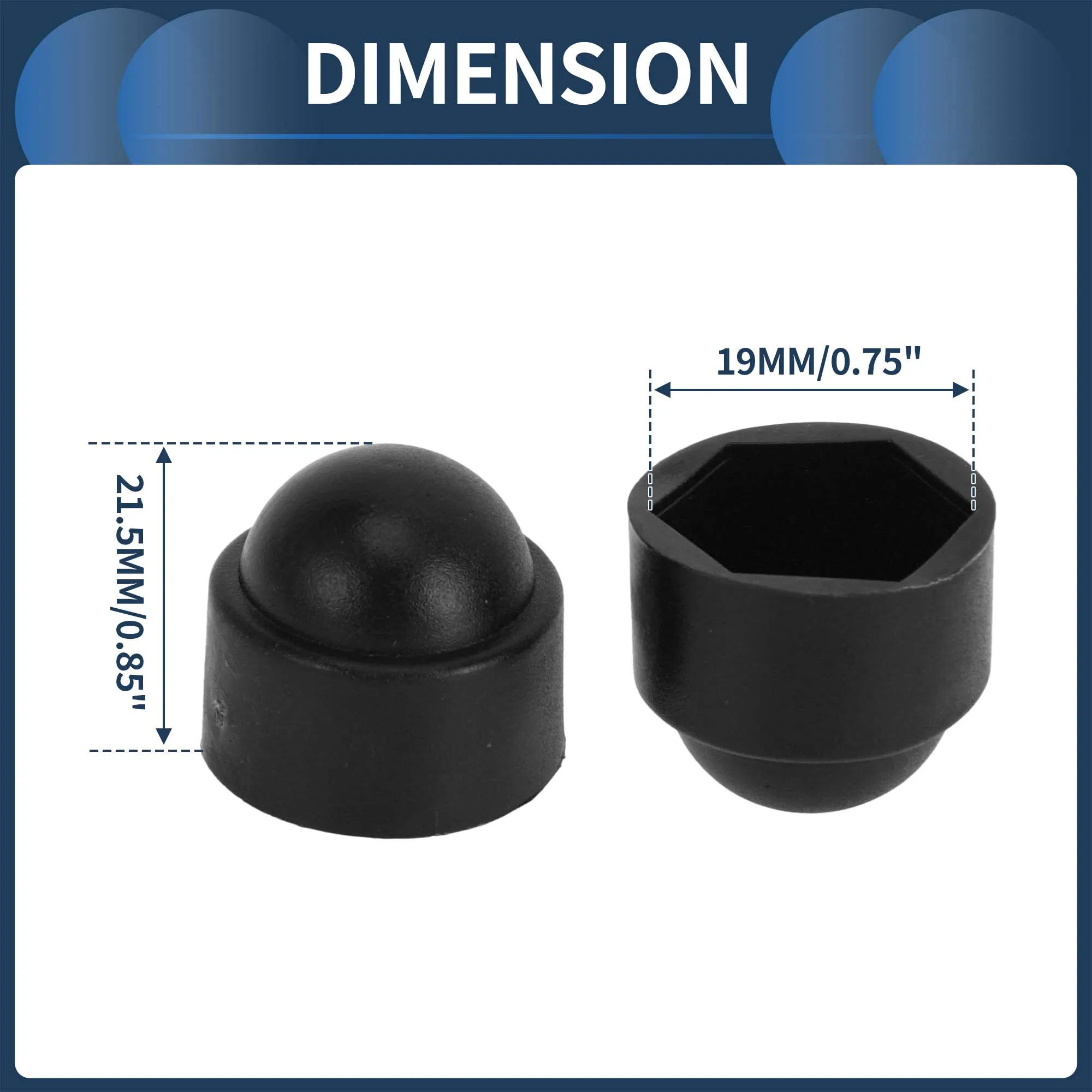 Wheel Nut Caps Screw Caps Wheel Nut Covers 20pcs 19mm Wheel Lug Nut Bolt Covers Anti-Theft Screw Cap Car Hub CarTire Screw Cap Exterior Decoration