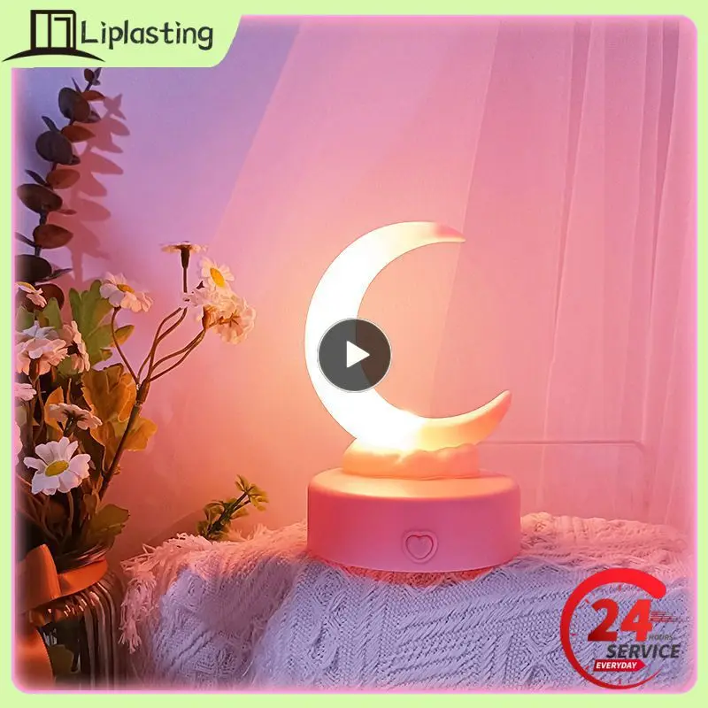 

Romantic Moon Night Light LED Decorative Table Lamp Living Room Luminous Toy Bedroom Decoration Valentine's Bedside Lamp