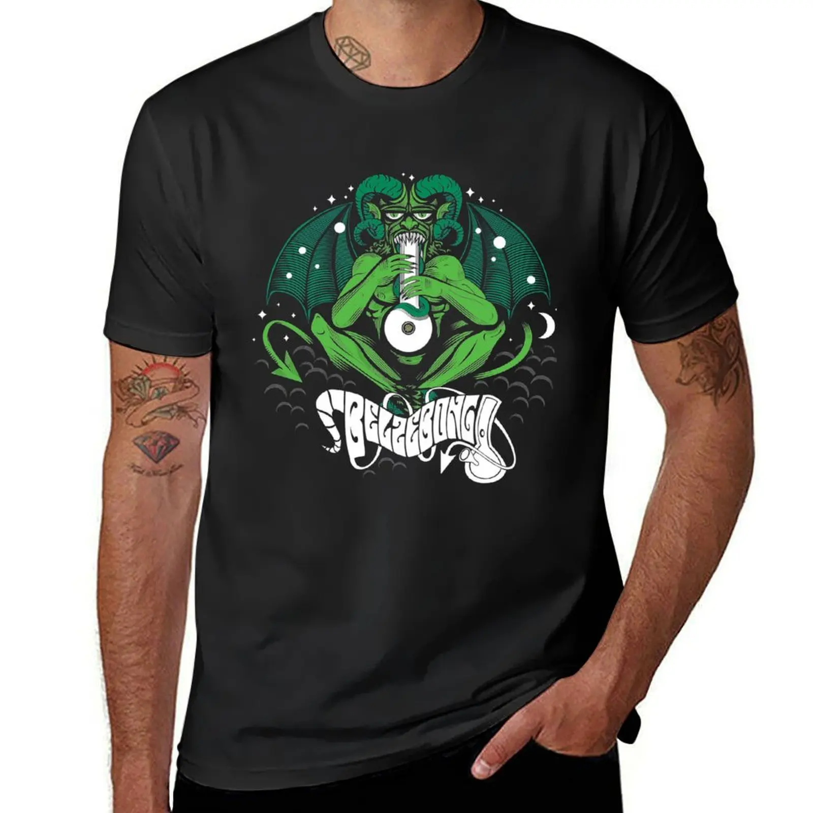 

Belzebong: Light the Darkness T-Shirt anime boys animal print kawaii clothes sublime mens champion t shirts