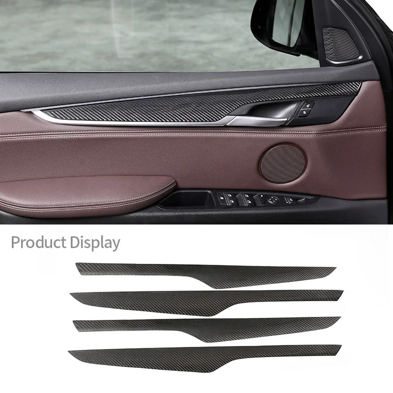 For BMW X5 F15 20142018 Real Carbon Fiber Interior Auto Door Panel