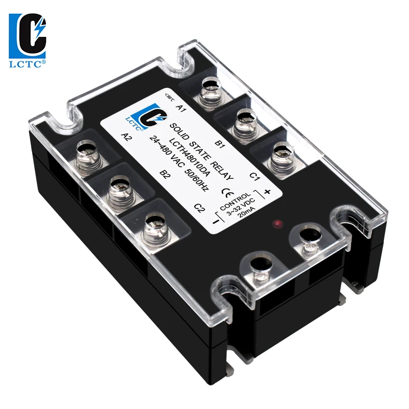 LCTC Three-phase Solid State Relay SSR 3 Phase 10A 25A 40A 60A 80A 100A 120A 150A 200A AC Control AC DC Control AC 25DA 380VAC