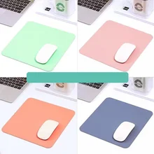 Tapete de rato de couro de dupla face pequeno puround com borda costurada antiderrapante à prova dnon água para computadores la