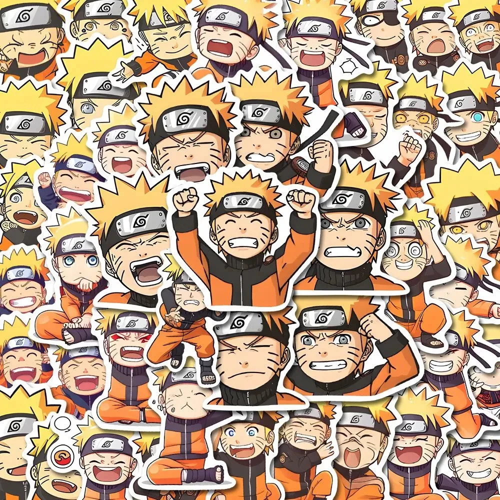 

10/30/50/100pcs Japanese Anime NARUTO Cartoon Stickers Uzumaki Naruto Decal Cute Waterproof Graffiti Sticker Fun Classic Kid Toy