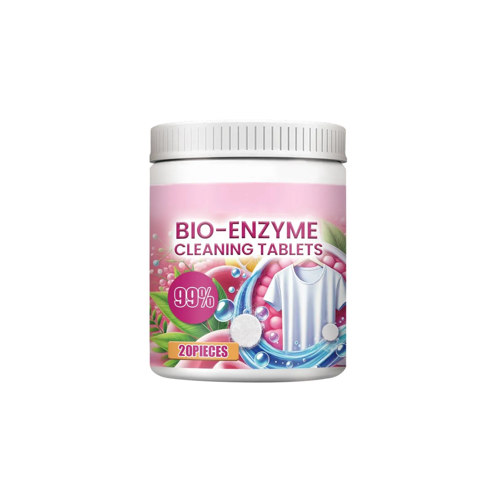 10Pcs Explosive Salt Cleaning Laundry Remove Yellowing Leaving Fragrance Bio-Enzyme Explosive Salt Bio-Enzyme Cleaning Tablets