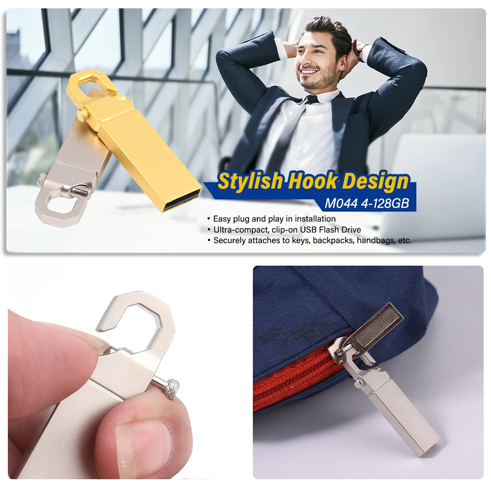 금속 USB 2.0 플래시 드라이브 실제 용량 펜 드라이브 실버 휴대용 자동차 메모리 스틱 64GB/32GB/16GB/8GB U 디스크