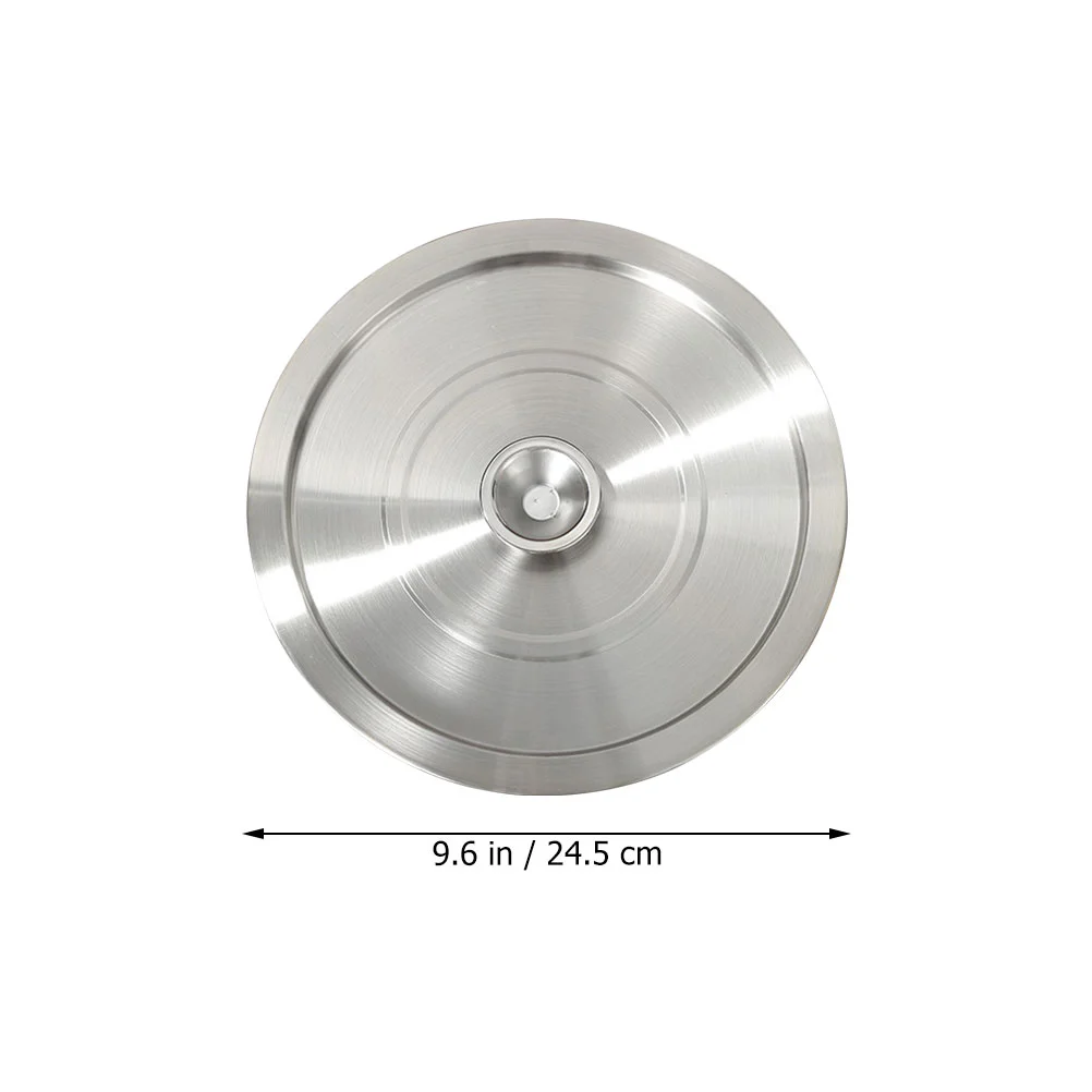 Stainless Steel Pot Lid Bowl Covers Oil Grease Jar Lids Universal for Seasoning Silver