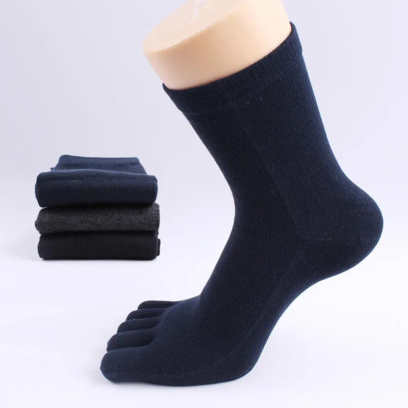 

Five Finger Man Socks Summer Autumn Men Cotton Breathable Casual Business Socks Solid Color Five Toe Socks MKB002