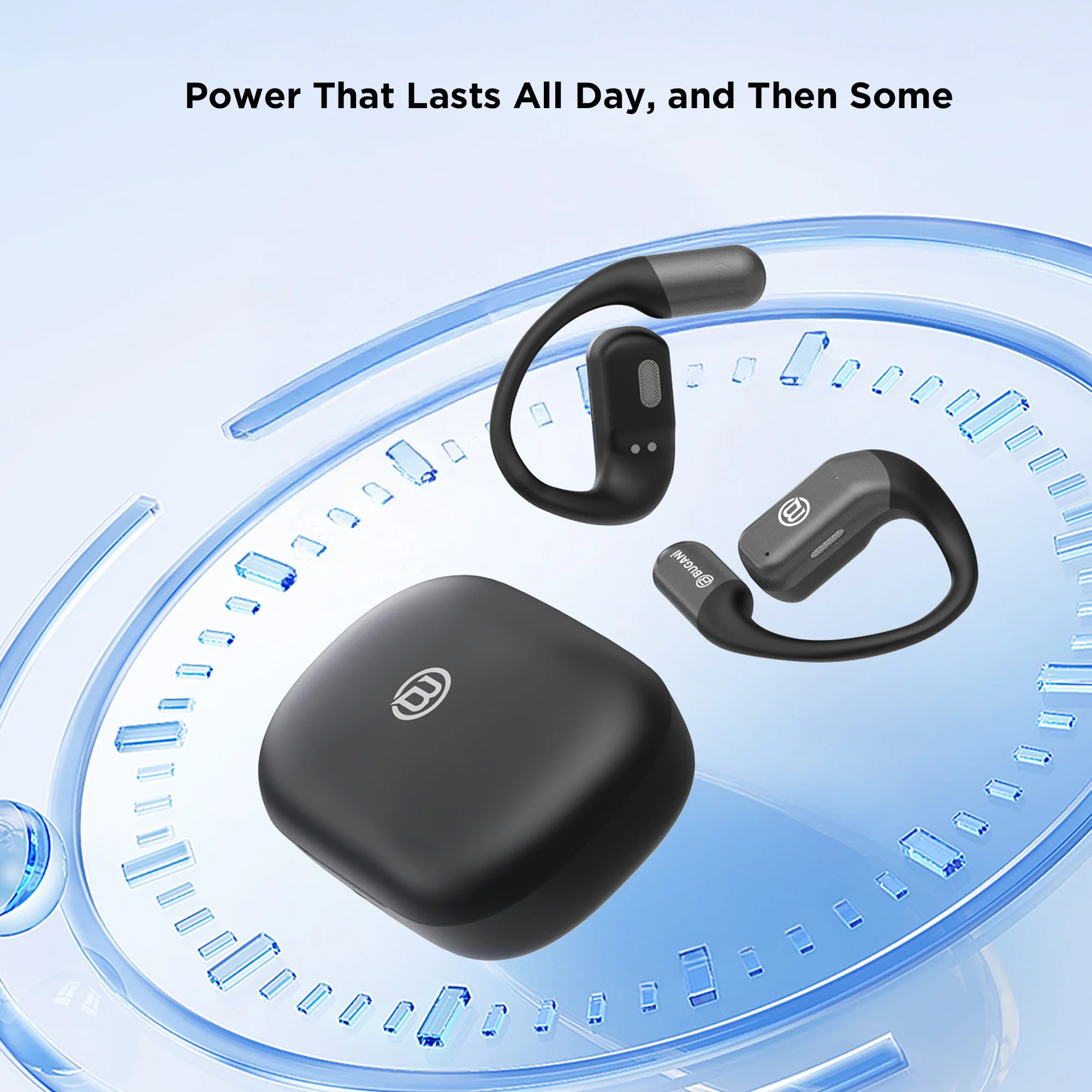 BUGANI AI translation earbuds, real-time translation into 134 languages, 3 in 1 earphones, 5.4 wireless earphones, touch control 2