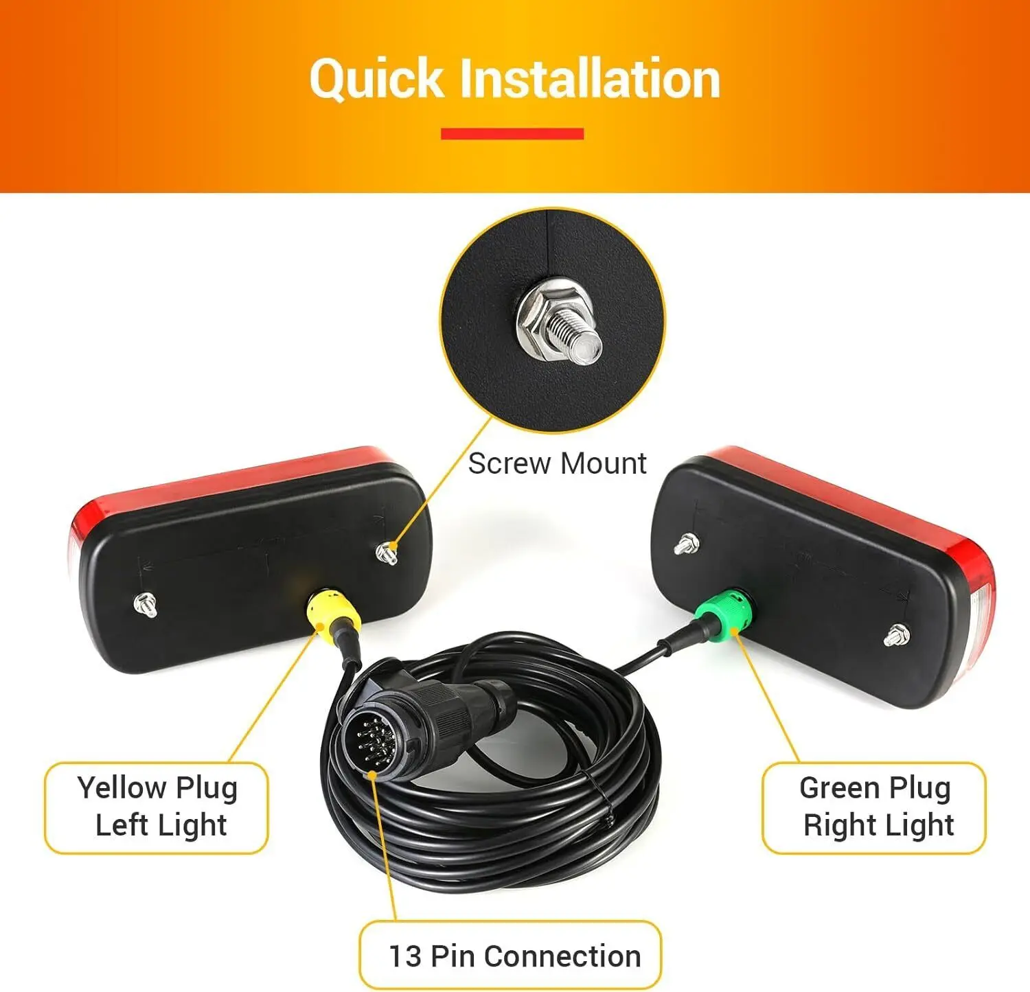 Fanali Posteriori LED Per Rimorchio 24V - 2 Pezzi Con Funzioni Stop, Retromarcia E Frecce - Foto 10