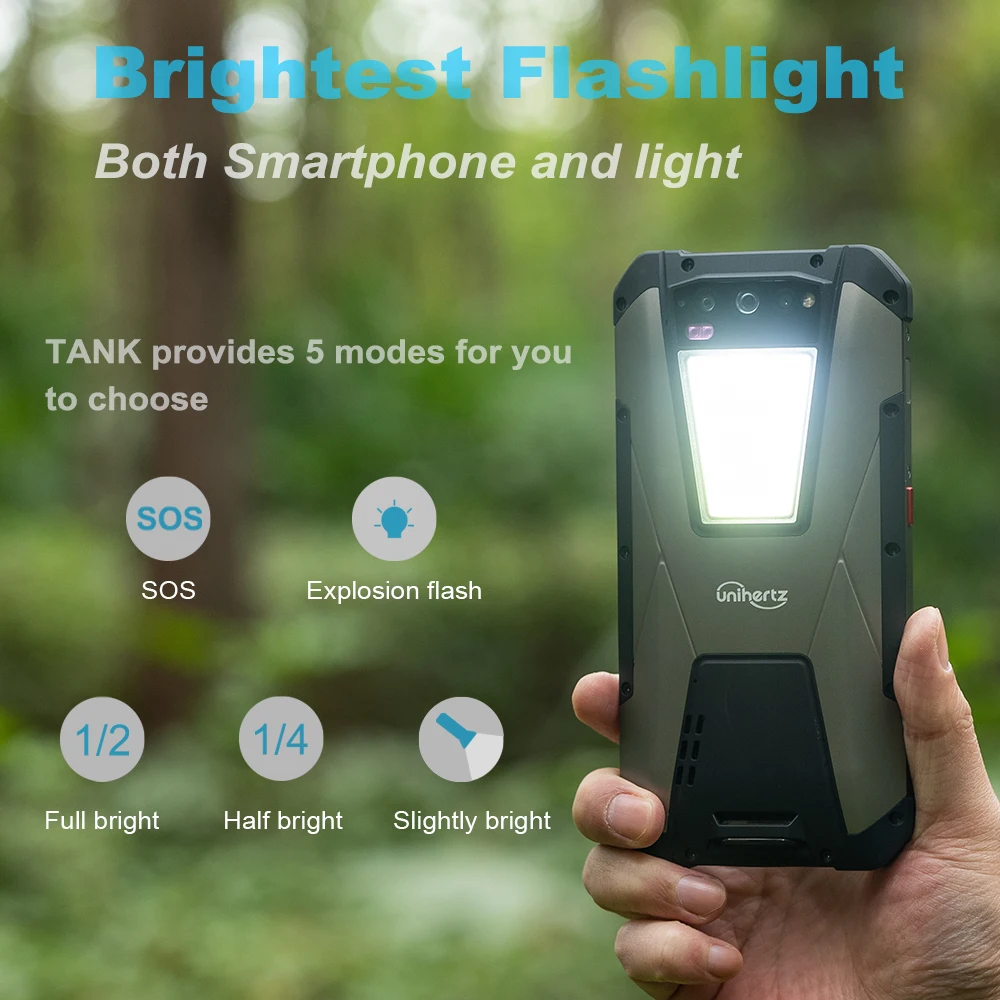 Unihertz TANK Larger Battery Rugged Smartphone 22000mAh Night Vision 108MP G99 8GB 256GB Android 12 Unlocked Mobile Phone