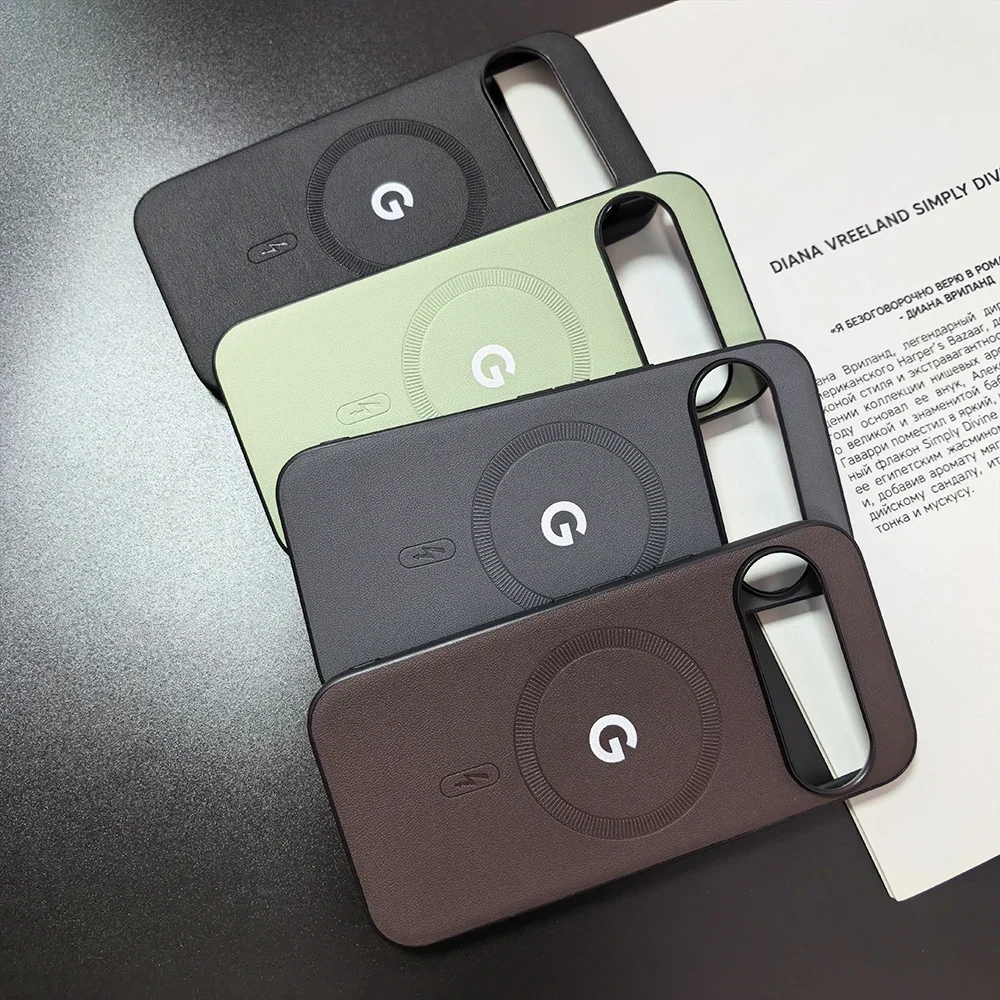 Premium Soft Leather MagSafe-Compatible Case with Wireless Charging & Lens Protection